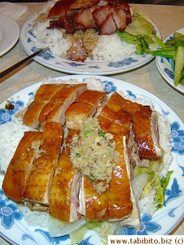 My roast duck (that tasted like Peking duck) and soy chicken, DEE---LISH!!  Marco had roast duck and roast pork, also very good