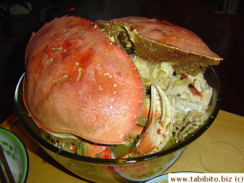 A HUGE bowl of Dungeness crabs