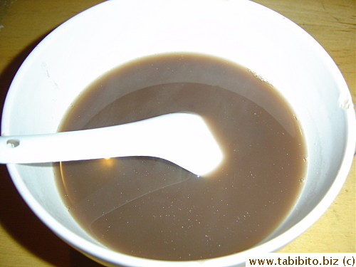 Red bean soup for dessert