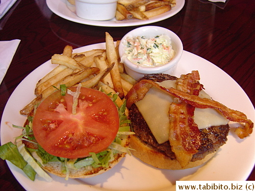 Pepper bacon cheese burger