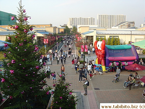 Reversed angle of the main street of the mall