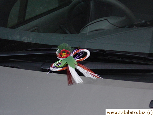 Another car with New Year decoration