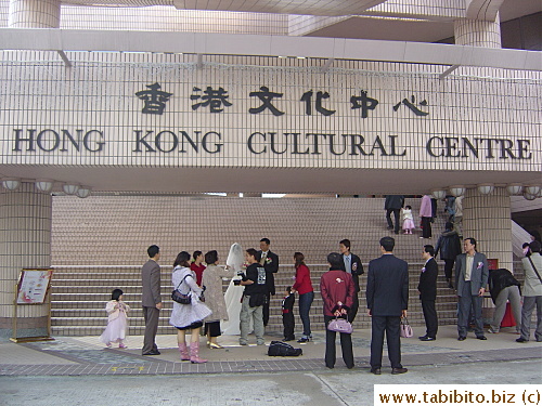 You often see wedding couples having their pictures taken on the front steps of the Cultural Center