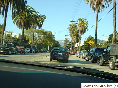 The friend's house is under the famous Hollywood sign