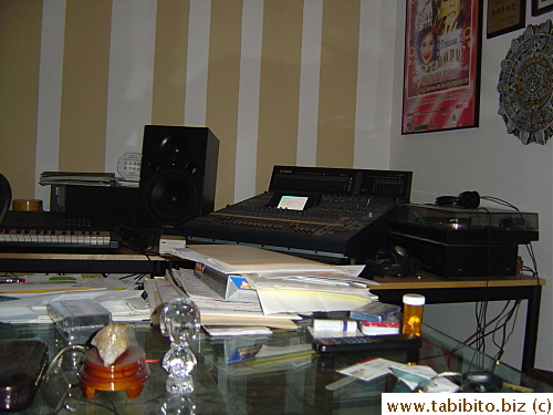 Some of his music equipment