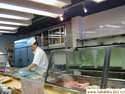 He was one of three sushi chefs behind the counter that day