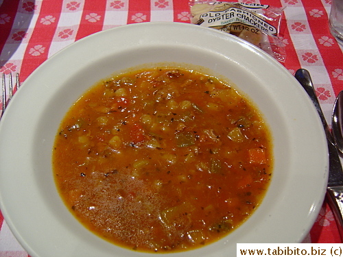 Then there was Manhattan clam chowder