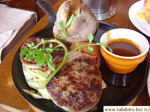 Hamburg steaks wrapped in homemade bacon