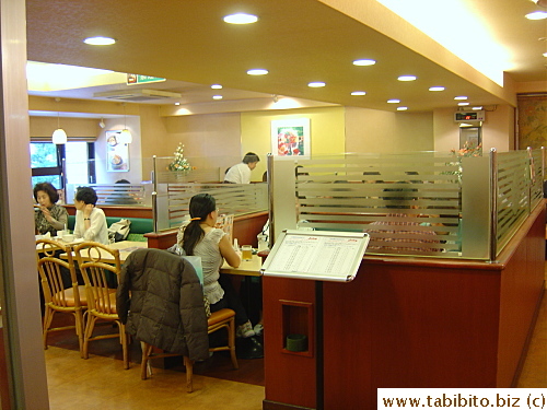 Inside the restaurant