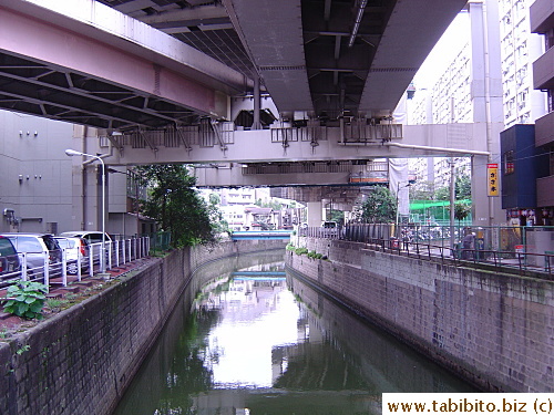 A dirty canal in the area
