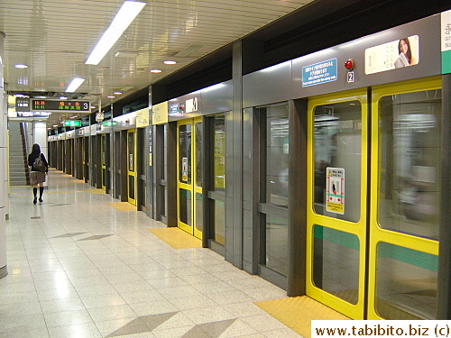 They have double doors on the subway platform