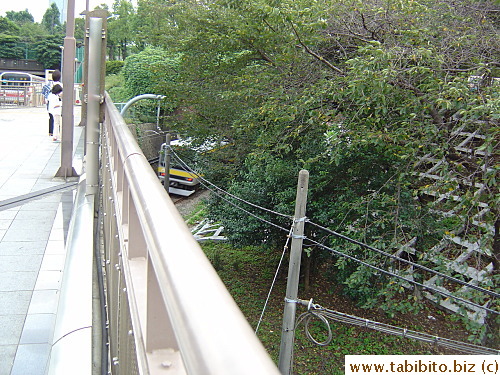 One train above another