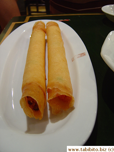 Deep-fried Seafood Spring rolls 760Yen ($7)