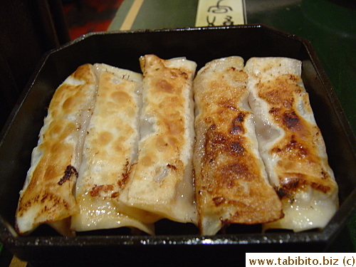 Pan-fried Stick Pork Dumplings 500Yen ($4.5)