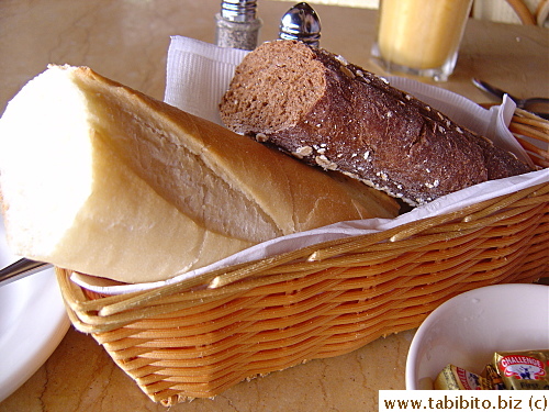 Bread basket. The brown bread was soft and warm with a touch of sweetness, very yummy. Too bad the entrees were so huge that we couldn't even finish them, much less the yummy bread although I really wanted to