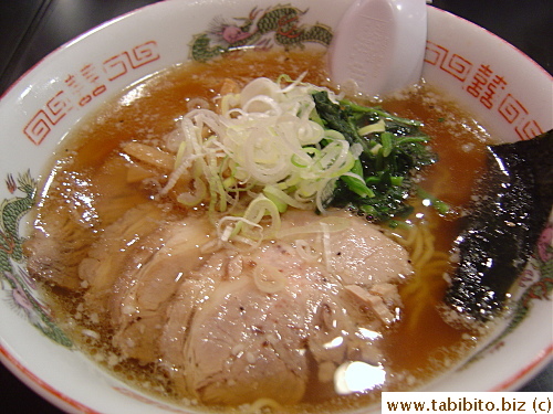 Chasui soyu ramen 850 Yen ($8) Very refreshing after all the heavy food we ate in Hawaii