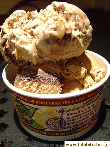 Kauai Pie over Kona Lava Java.  Two scoops in a cup $5.75
