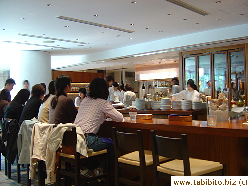 The counter seats area in the restaurant