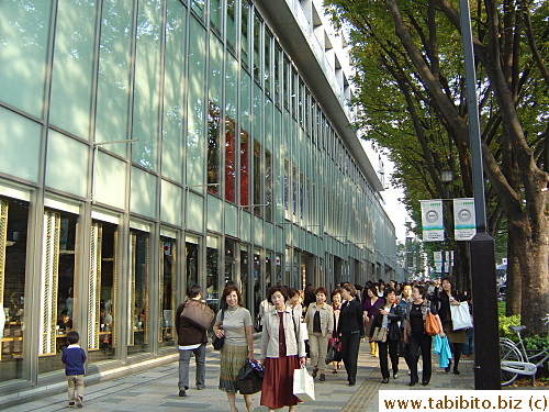 The mall runs a good length along Omotesando Street