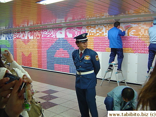 Guards kept fans away from the buttons