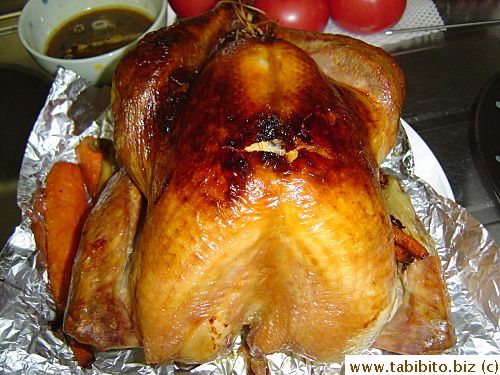 Final result and the turkey's cooked to death