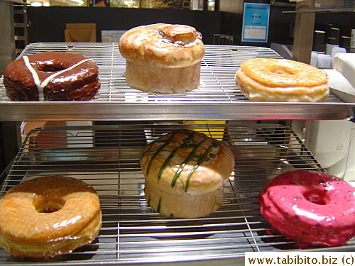 Six kinds of donuts for sale