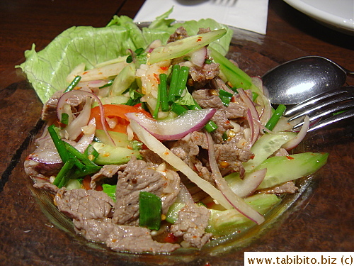 Boiled Beef Salad 900Yen/$7.6