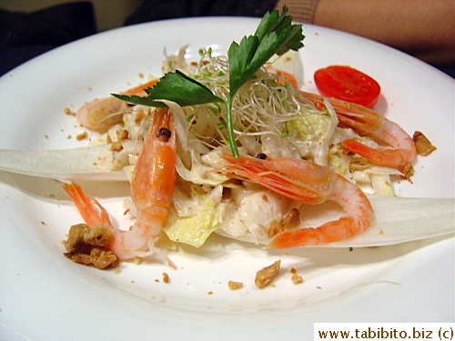 Shrimp and endive salad for KL's brother