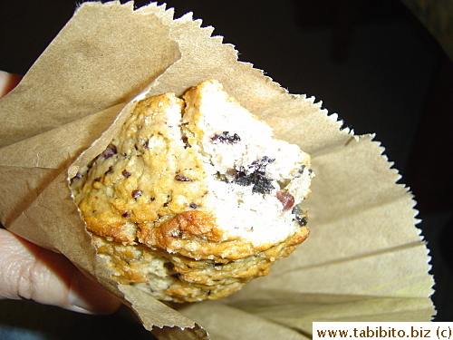 Blueberry Scone from Starbucks in the hotel lobby