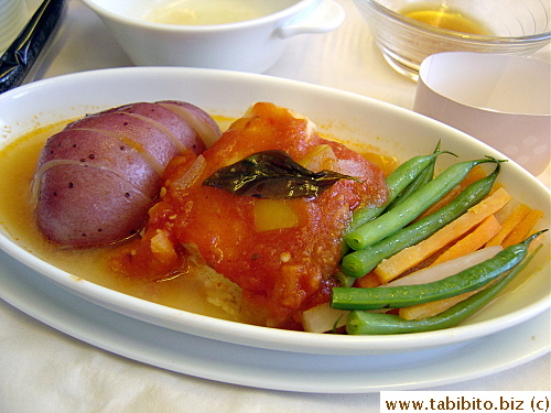 Entrée/Main: Orange Roughy with Tomato & Basil Sauce