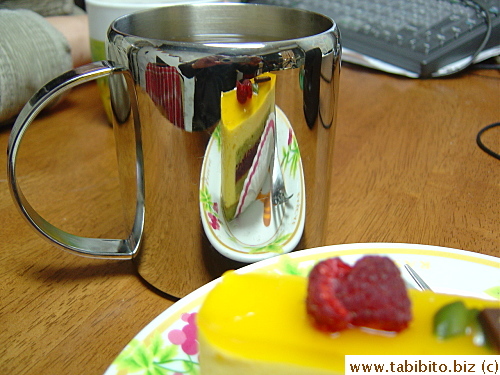 Reflection on the mug