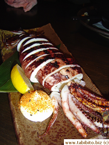 Grilled whole squid 609Yen/$5