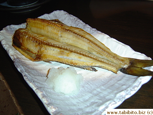 Grilled salted fish 515Yen/$4.3