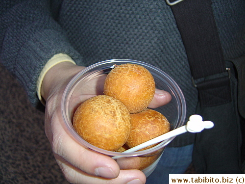 We also snacked on Fried Mochi Balls 350Yen/$3