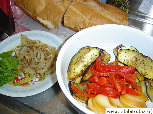 Vegetables for the panini