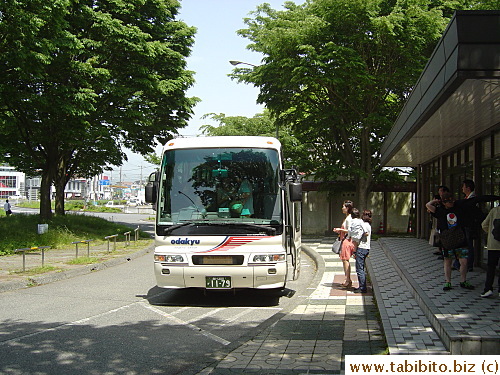 Our bus at Tomei-Gotemba station