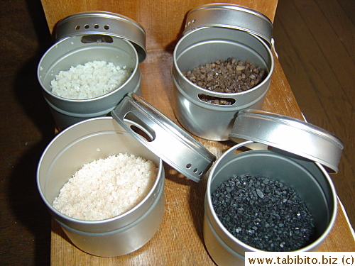 Four different types of salt