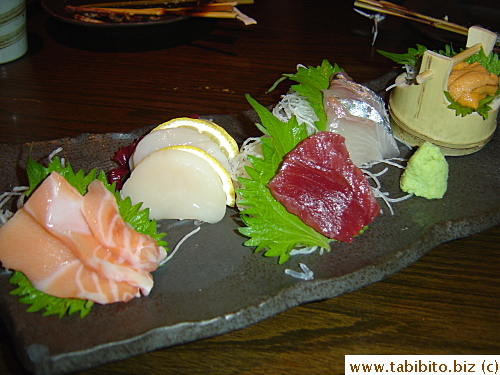 Assortment of Sashimi 1700Yen/$13.5