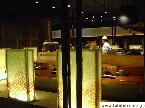 Inside the restaurant 