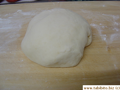 Dough after slight kneading