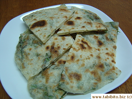 Cooked rounds cut into wedges