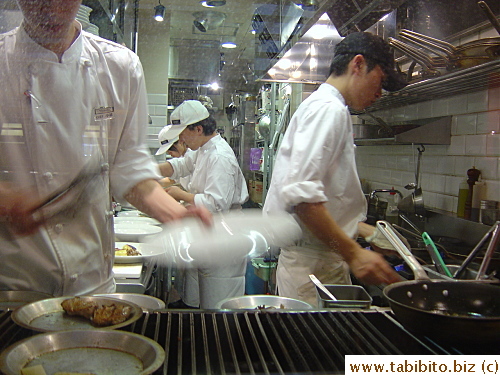 Chefs grilling away