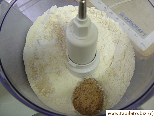 Dump everything except salt and butter in the bowl, pulse 10 seconds to mix, then process for 50 seconds