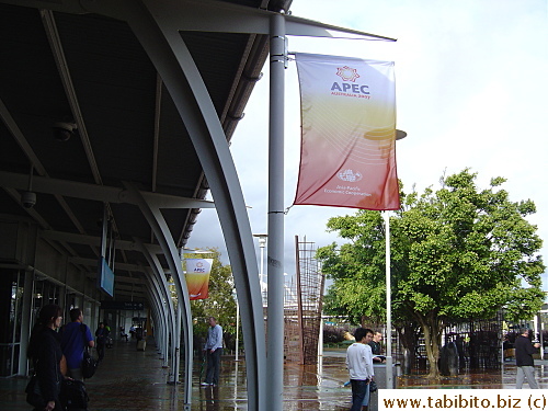 We landed the day Apec commenced, hence the banners