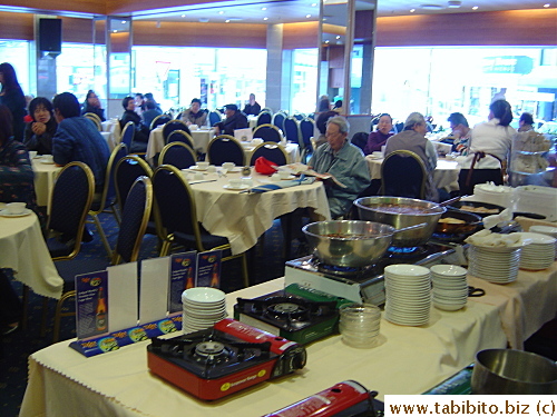 A dim sum station on the first floor