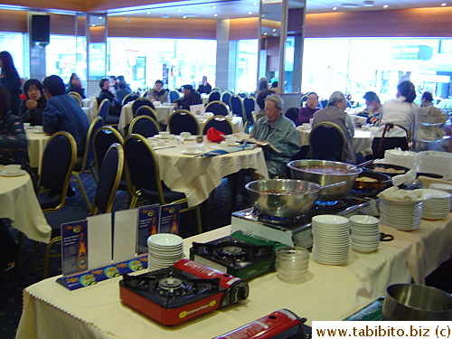 A dim sum station on the first floor 