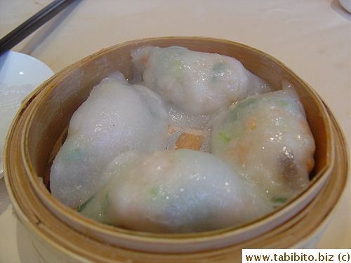 Some sort of seafood dumplings