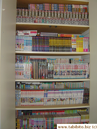 He also has endless copies of manga