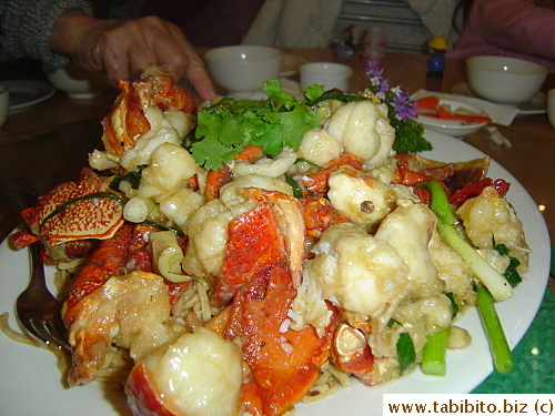 A huge plate of lobster, Mmmmmmm