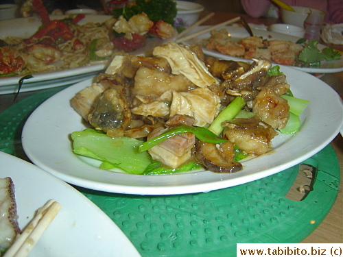 A braised dish using the non-filleted Grouper part